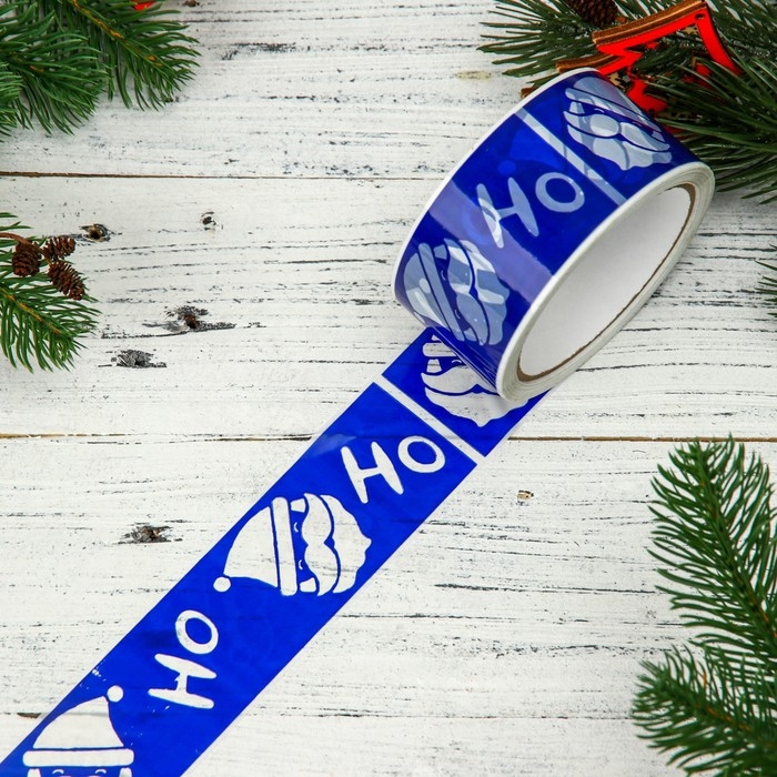 Новый год. Скотч с логотипом Новый год. Скотч с логотипом "СантаКлаусНО 2" 48*45м 45мкм