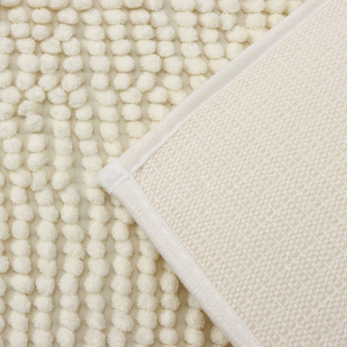 Коврик для дома Доляна &laquo;Букли&raquo;, 40&times;60 см, цвет молочный