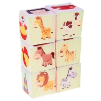 Набор мягких кубиков &laquo;Предметы&raquo;, цвет МИКС