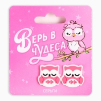 Серьги гвоздики &laquo;Верь в чудеса&raquo; 6 х 6,5 см