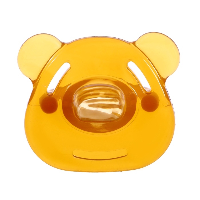 Пустышка с держателем, набор, в контейнере, коричневый