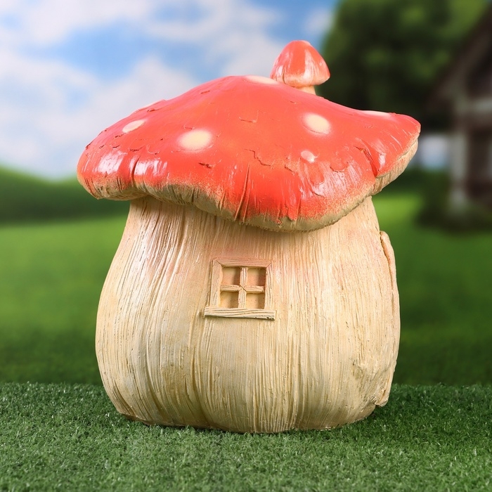 Садовая фигура "Домик мухомор" 21х21х25см