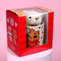 Набор «Люблю тебя», игрушка в кружке, мишка, цвет МИКС Набор «Люблю тебя», игрушка в кружке, мишка, цвет МИКС