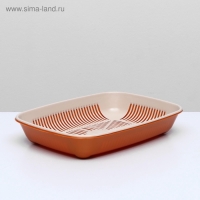 Туалет перламутровый округлый с сеткой 33,5 х 25 х 6 см, золотисто-бежевый Туалет перламутровый округлый с сеткой 33,5 х 25 х 6 см, золотисто-бежевый