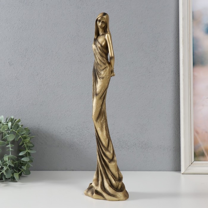 Сувенир полистоун Сувенир полистоун "Девушка в тоге" под бронзу 11х9х41 см