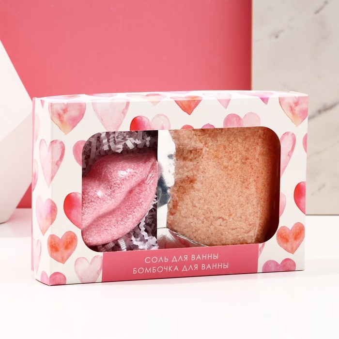 Подарочный набор косметики Happy, соль для ванны 150 г и бомбочка для ванны 80 г, ЧИСТОЕ СЧАСТЬЕ Подарочный набор косметики Happy, соль для ванны 150 г и бомбочка для ванны 80 г, ЧИСТОЕ СЧАСТЬЕ