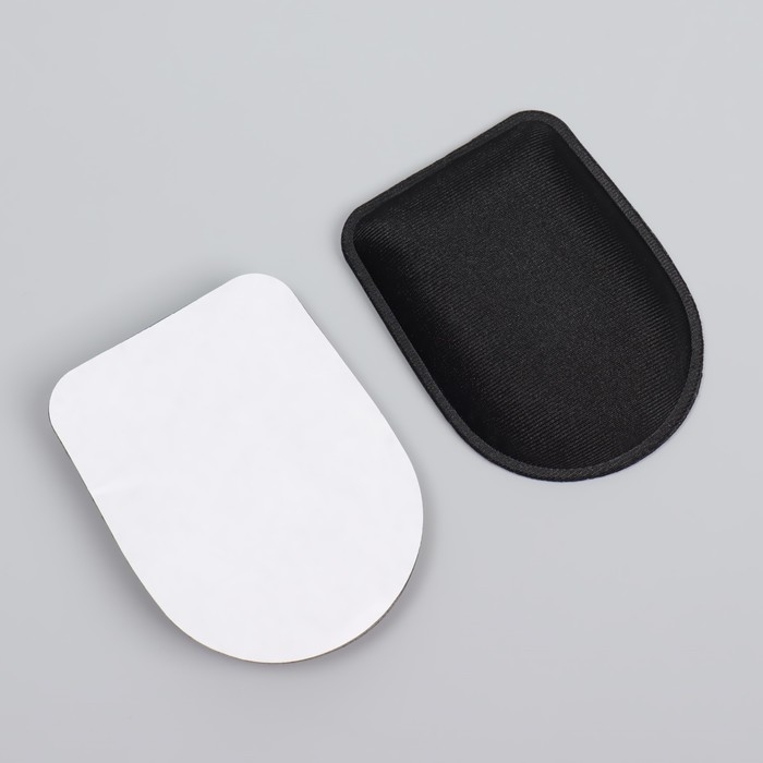 Подпяточники для обуви, клеевая основа, 8,3 &times; 6,5 см, пара, цвет чёрный