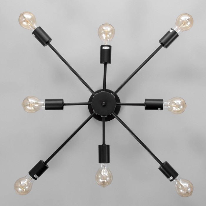 Люстра потолочная Люстра потолочная "Орион" 8х60Вт Е27 Цвет: Черный