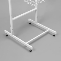 Стойка прикассовая 205×45×55, 3 корзины, 2 гребёнки, цвет белый Стойка прикассовая 205×45×55, 3 корзины, 2 гребёнки, цвет белый