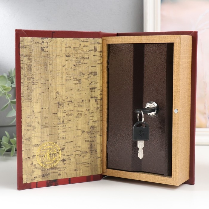 Сейф-книга дерево кожзам "Фига" 21х13х5 см