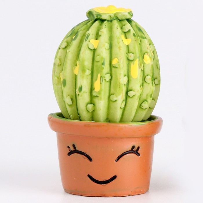 Миниатюра кукольная &laquo;Крупный кактус&raquo;, набор 2 шт., размер 1 шт. &mdash; 1,7 &times; 2,5 &times; 1,7 см