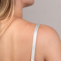 Резинка для бретелей, блестящая, 10 мм, 10 &plusmn; 0,5 м, цвет белый