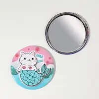 Зеркало карманное &laquo;Бульк&raquo;, d=7 см, разноцветное