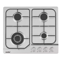 Газовая варочная панель CGH610X, 4 конфорки, WOK, нерж сталь