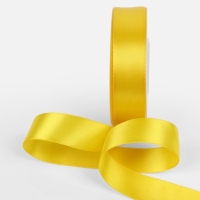 Лента атласная двухсторонняя № 0645 25мм*25&plusmn;1м жёлтый TR