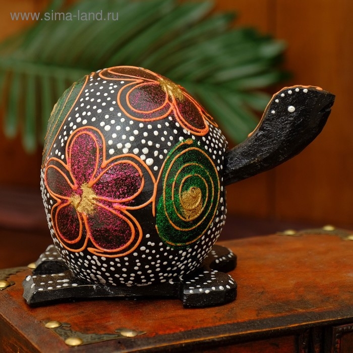 Сувенир-маятник дерево "Черепаха с качающейся головой" 17х10х10 см