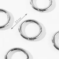 Кольцо-карабин, d=25/35 мм, толщина - 5 мм, цвет серебряный