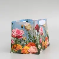 Пакет подарочный с широким дном &laquo;Цветы&raquo; 20 &times; 14 &times; 13,2 см