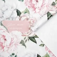 Бумага упаковочная глянцевая &laquo;Подарок от всего сердца&raquo;, 50 х 70 см