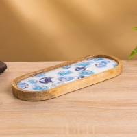 Набор розеток на подносе "Крабы" (3 шт) дерево манго 33,5х13х6,5 см