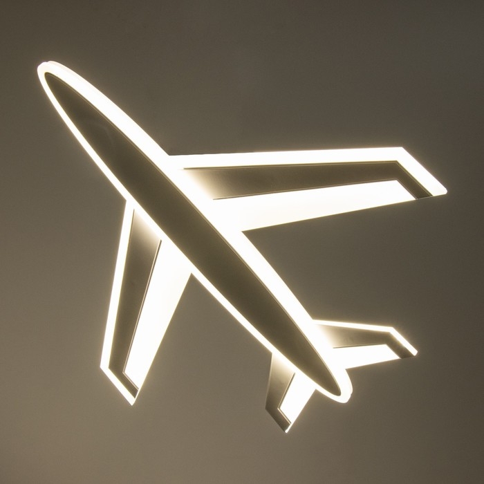 Люстра с ПДУ Люстра с ПДУ "Самолет" LED 110Вт 3000-6000К диммер белый 63х58х5,5 см BayerLux