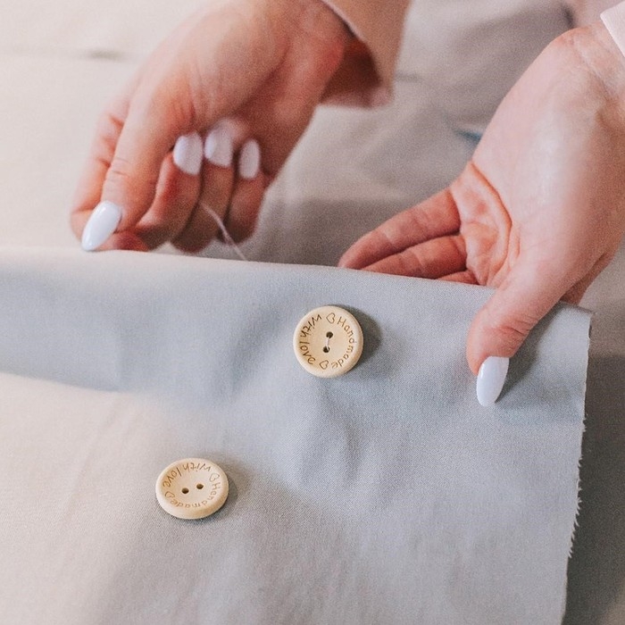 Набор нашивок из дерева &laquo;Hand made with love&raquo;, 2,5 &times; 2,5 см, 10 шт