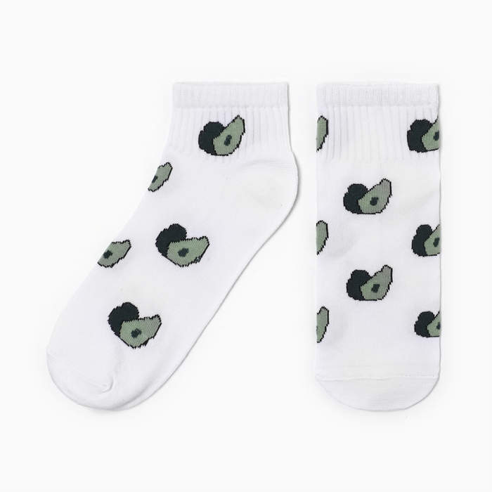 Носки женские "Авокадо",  цвет белый, р-р 25