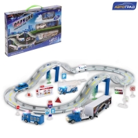 Автотрек &laquo;Полиция&raquo;, 1 машина работает от батареек + сменный кузов, длина трассы 180 см