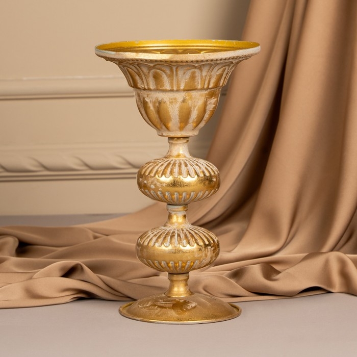 Подсвечник металл «Ярусы» для одной свечи 16 х 16 х 25 см Подсвечник металл «Ярусы» для одной свечи 16 х 16 х 25 см