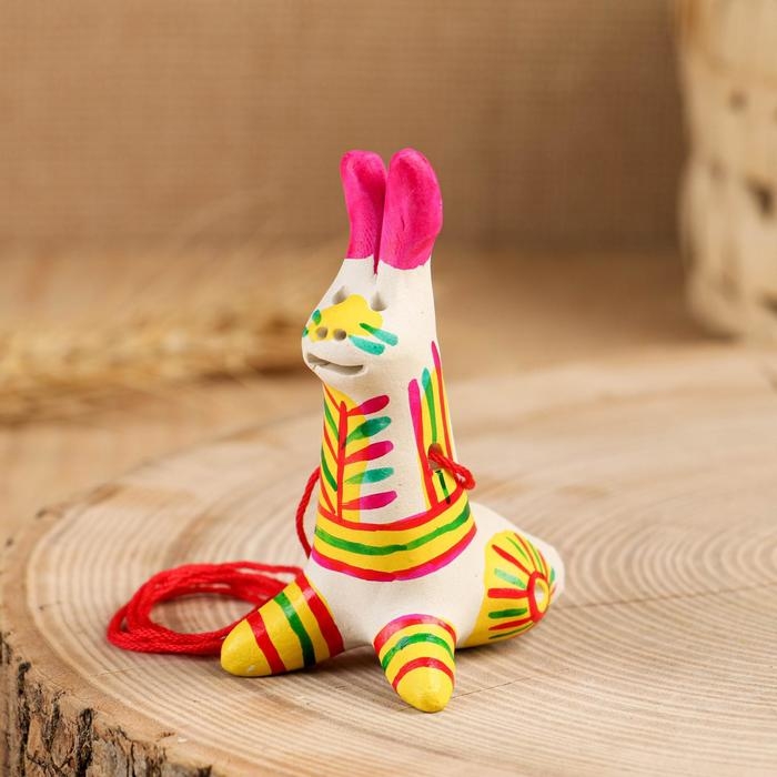 Филимоновская игрушка - свисток &laquo;Заяц&raquo;