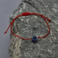 Браслет-оберег &laquo;Красная нить&raquo; глазик крупный, цвет синий, d=5,5 см