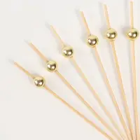 Шпажки деревянные "Жемчужина" , 12 см, набор 12 шт цвет золото