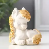 Фигура &laquo;Пони с косой&raquo;, 6.5&times;6&times;4 см, перламутр