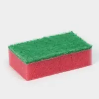Губка для посуды с чистящим слоем Доляна &laquo;Эконом&raquo;, 7.5&times;4.5&times;2.5 см, 5 шт., мини