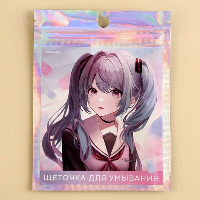 Массажер для лица, спонж для умывания &laquo;Аниме&raquo;, 6.5 х 5 см