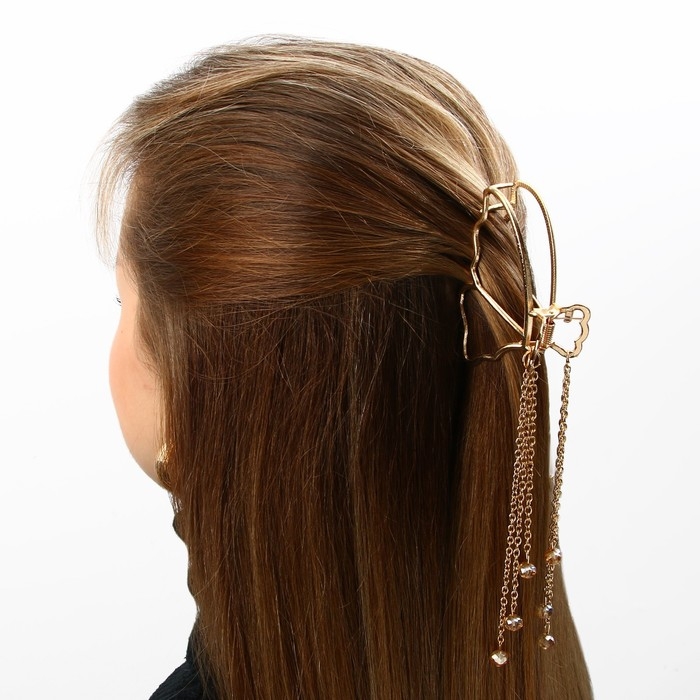 Краб для волос с цепочкой &laquo;Believe in love&raquo;, 14 х 6 х 3 см