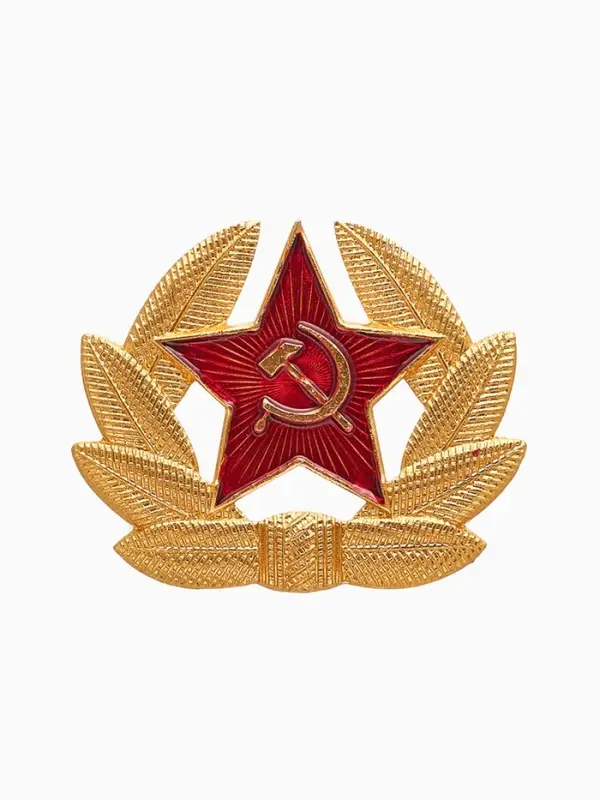 Значок "Кокарда" Советской армии, красный в золоте