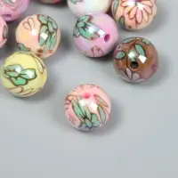 Бусины для творчества акрил "Цветочки" МИКС 1,6х1,6х1,6 см