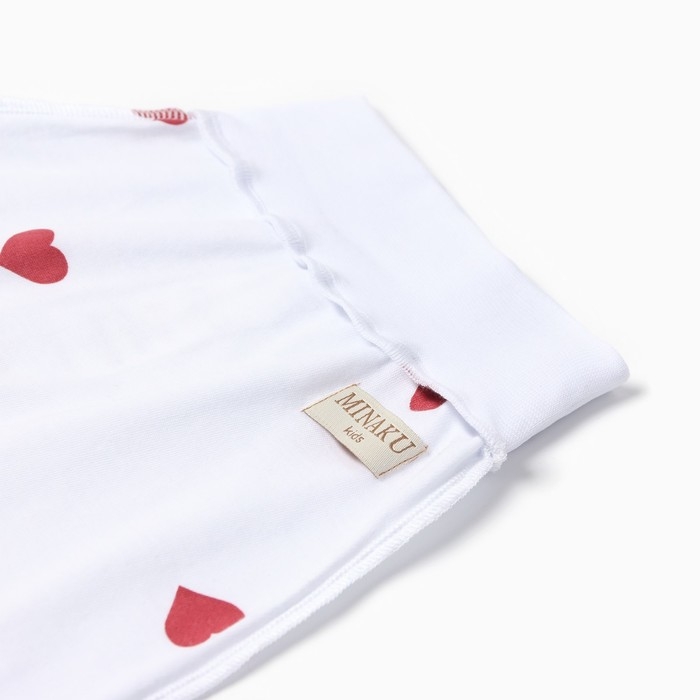 Ползунки детские MINAKU, цвет молочный, рост 68-74 см Ползунки детские MINAKU, цвет молочный, рост 68-74 см