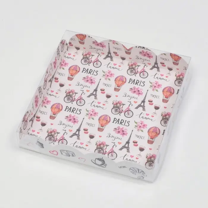 Коробка для печенья, &laquo;Париж&raquo;, 15&times;15&times;3 см