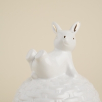 Лимонница керамическая SL Home &laquo;Лесные кролики&raquo;, 14&times;14,5 см, цвет белый