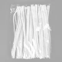 Синельная проволока, набор 90 шт, белая, 30 см