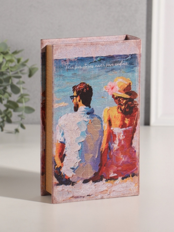 Сейф-книга дерево кожзам "У любви нет конца" 21х13х5 см