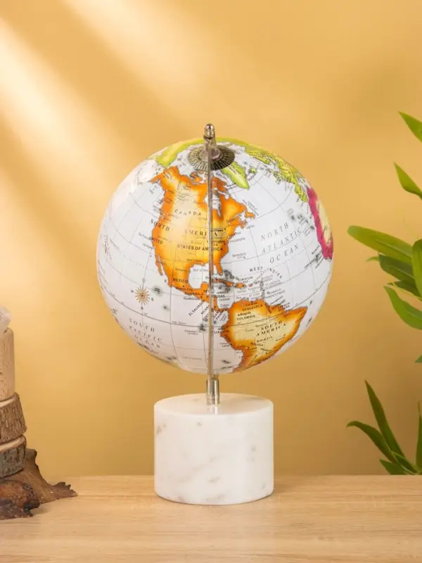 Глобус сувенирный, 23&times;20&times;32 см, подставка мрамор