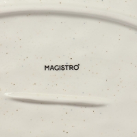 Блюдо фарфоровое сервировочное Magistro Poursephona, 30,7&times;21,5 см, цвет бежевый