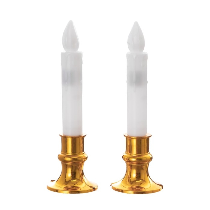 Ночник Ночник "Свеча" LED от батареек 3хLR44 золото 3,6х3,6х13 см