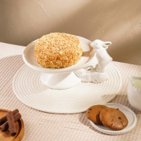 Блюдо сервировочное керамическое SL Home &laquo;Лесные кролики&raquo;, 30,5&times;25&times;15,5 см, цвет белый