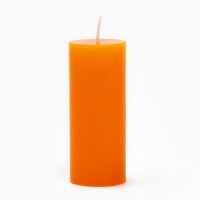 Новогодняя свеча-столбик интерьерная &laquo;Новый год: Happy New year&raquo;, апельсин, 3 x 7,5 см