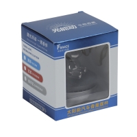 Аксессуар на панель с ароматизатором, мишка, вращается от солнца, серый