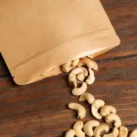 Пакет Zip - lock, крафт, с плоским дном, прямоугольное окно, 16&times;26 см